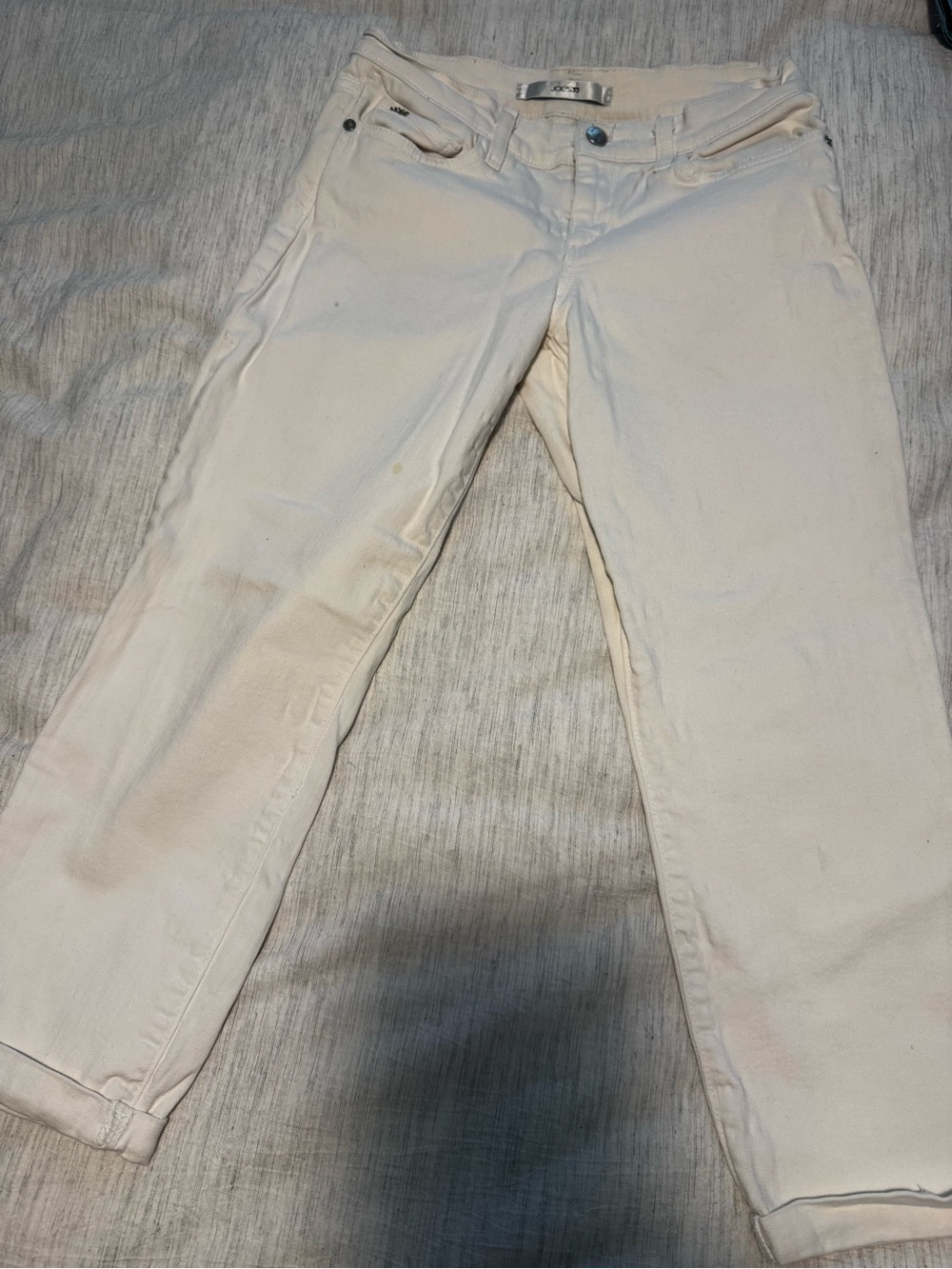 Joe's Jeans Women's Cream Straight-Leg Capri Jeans - Picture 1 of 7